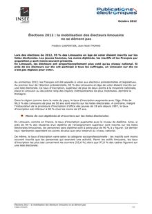Élections 2012 : la mobilisation des électeurs limousins ne se dément pas