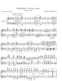 Partition complète, Scherzo, E♭ minor, Brahms, Johannes