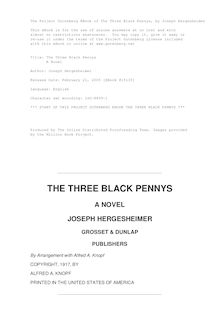 The Three Black Pennys - A Novel