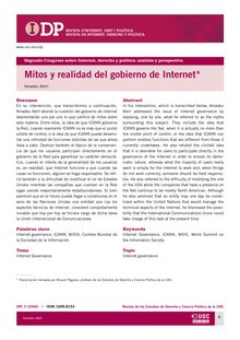 Mitos y realidad del gobierno de Internet (Myths and reality of Internet governance)