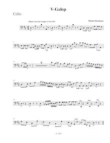 Partition violoncelle,  No.3 en D major, D major, Rondeau, Michel par Michel Rondeau