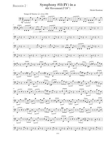 Partition basson 2, Symphony No.11  Latin , A minor, Rondeau, Michel par Michel Rondeau