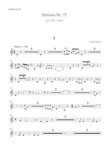 Partition cor 2 (D), Symphony, Haydn, Joseph
