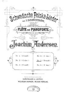 Partition No.5 D-moll, 6 Schwedischer Polska-chansons, Op.50, 6 Swedish Polkas