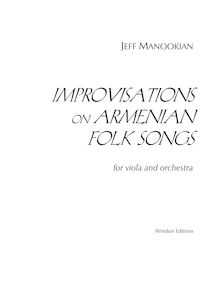 Partition complète, Improvisations on Armenian Folk chansons pour viole de gambe (ou violoncelle) et orchestre
