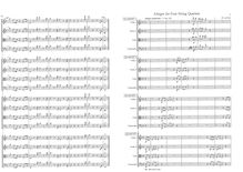 Partition complète, Allegro pour 4 corde quatuors, Allegro Moderato