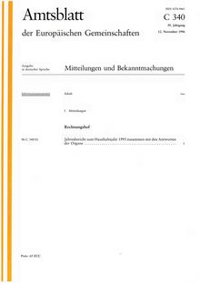 Amtsblatt der Europäischen Gemeinschaften Mitteilungen und Bekanntmachungen