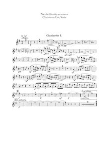 Partition clarinette 1, 2 (en A, B♭), Piccolo clarinette, Christmas Eve