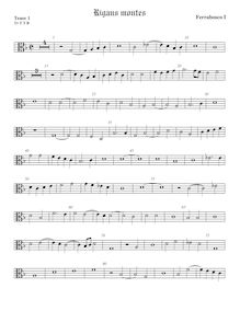 Partition ténor viole de gambe 1, alto clef, madrigaux, Ferrabosco Sr., Alfonso