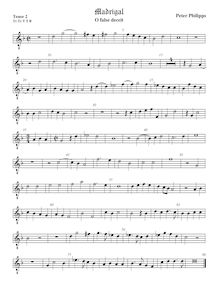 Partition ténor viole de gambe 2, octave aigu clef, madrigaux pour 5 voix par  Peter Philips par Peter Philips
