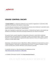 Ducati Milano Cruise Controll