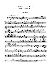Partition violons I, Piano Concerto No.21, Piano Concerto No.21
