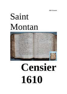 Saint Montan: censier de 1610 