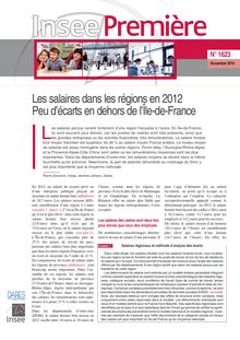  Les salaires dans les régions en 2012