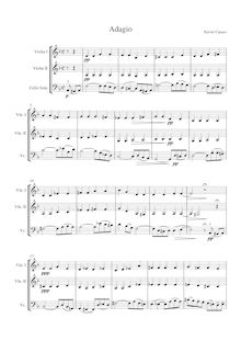 Partition complète, Adagio en D minor, D minor, Carazo, Xavier