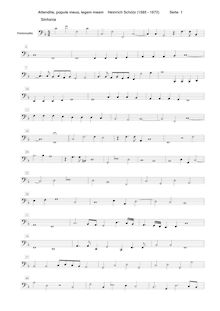 Partition de violoncelle, Symphoniae sacrae I, Op.6, Schütz, Heinrich