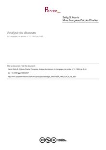 Analyse du discours - article ; n°13 ; vol.4, pg 8-45