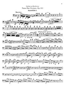 Partition basson 1, 2, Name Day Overture, Op.115, Overtüre zur Namensfeier