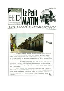 LE PETIT MATIN D ESTREE-CAUCHY N° 17 - JUILLET 2008:TRAMWAY ARTOIS-GOHELLE: LE NOUVEL OHLAIN