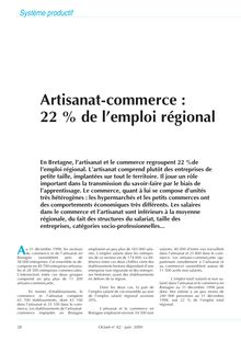 Artisanat-commerce : 22 % de l emploi régional (Octant n° 82)