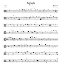 Partition ténor viole de gambe (alto clef), Fantasie per cantar et sonar con ogni sorte d’istrumenti par Giovanni Bassano