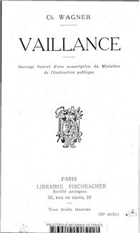 Vaillance / Ch. Wagner