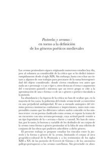 Pastorelas y serranas : en torno a la definición de los géneros poéticos medievales - article ; n°1 ; vol.24, pg 431-448