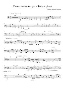 Partition Tuba , partie, Concerto No.1 pour Tuba et Piano, A minor
