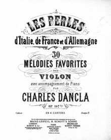 Partition de piano, 30 Mélodies favorites, Dancla, Charles