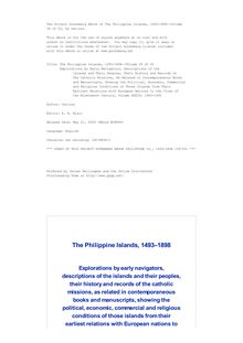 The Philippine Islands, 1493-1898—Volume 39 of 55 - Explorations by Early Navigators, Descriptions of the - Islands and Their Peoples, Their History and Records of - The Catholic Missions, As Related in Contemporaneous Books - and Manuscripts, Showing the Political, Economic, Commercial - and Religious Conditions of Those Islands from Their - Earliest Relations with European Nations to the Close of - the Nineteenth Century, Volume XXXIX: 1683-1690