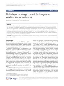 Multi-layer topology control for long-term wireless sensor networks