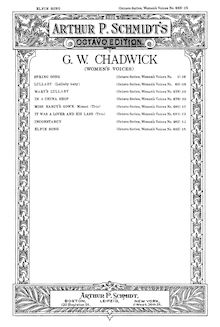 Partition complète, Elfin Song, A major, Chadwick, George Whitefield