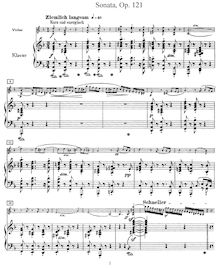 Partition complète & , partie, violon Sonata No.2, Schumann, Robert