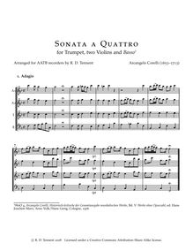 Partition complète (AATB enregistrements), Sonata a Quattro