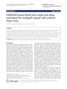 PARALIND-based blind joint angle and delay estimation for multipath signals with uniform linear array