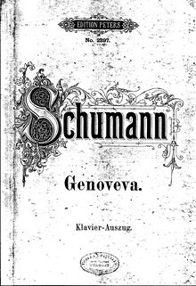 Partition Preliminaries et Overture, Genoveva, Op.81, Schumann, Robert
