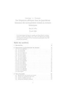 Statistiques Forensiques