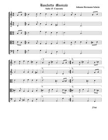 Partition  15,  Courente - partition complète (Tr Tr T T B), Banchetto Musicale
