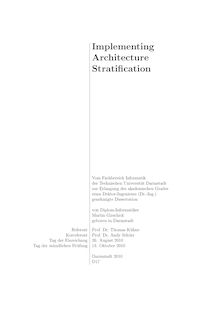 Implementing architecture stratification [Elektronische Ressource] / von Martin Girschick