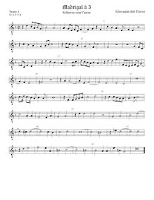 Partition ténor viole de gambe 2, octave aigu clef, Scherzo con l aure