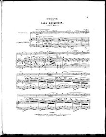 Partition de piano, violoncelle Sonata, A♭ major, Haslinger, Carl