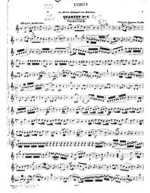 Partition Cornet 1 (B♭), quatuor, No. 5, für 2 Cornette, cor (oder Althorn) und Tuba, Op. 38