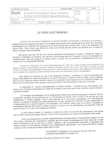 Français  2002 BP - Electrotechnique option Distribution