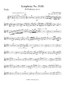 Partition altos, Symphony No.33, A major, Rondeau, Michel par Michel Rondeau
