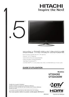 Notice TV LCD Hitachi  UT32A302