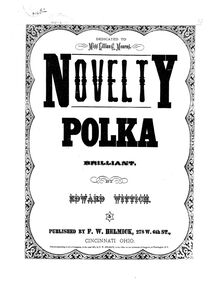 Partition complète, Novelty, Polka Brillant, E♭ major, Wittich, Edward
