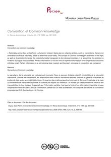 Convention et Common knowledge - article ; n°2 ; vol.40, pg 361-400