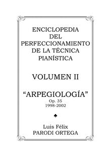 Partition complète, Arpegiología, Parodi Ortega, Luis Félix