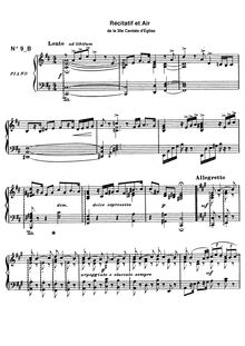 Partition 9B. Récitativ et Air from Cantata No. 30, Oeuvres de J. S. Bach - 12 transcriptions pour le piano
