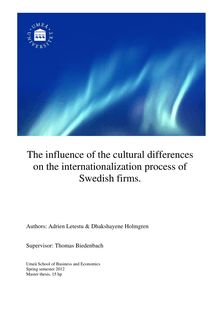 The influence of the cultural differences on the internationalization process of firms
